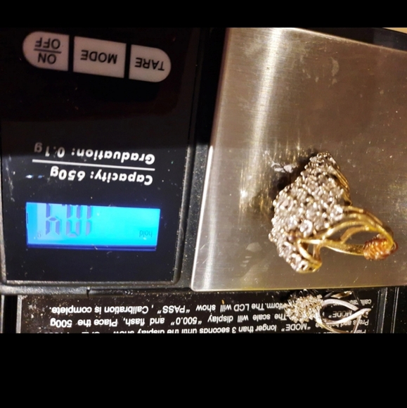 AUTHENTIC GENUINE SOLID 14K YELLOW GOLD 2CTTW DIAMOND 💎 CLUSTER COCKTAIL RING - Picture 3 of 10